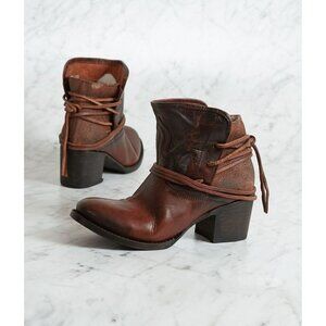Freebird by Steven Casey Leather Ankle Boot Cognac size 10